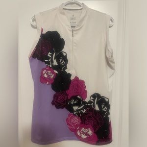 NANCY LOPEZ sleeveless golf shirt - like new! Size XL